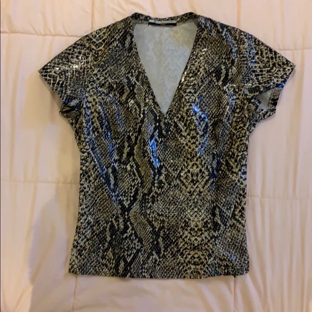 Sharagano Snakeskin Top